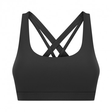 New adjustable buckle sports bra cross-fixing straps high strength shockproof sports clothes women