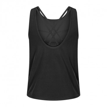 2021 new loose breathable U-shaped blouse two-in-one cross-like backrest anti-shock sports bra