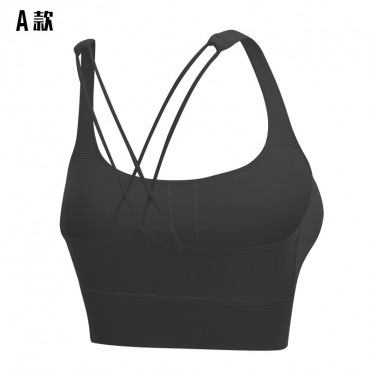 Autumn new double shoulder strap shockproof, lingerie, gather, breathable, wide, pendulum, yoga, sports bra