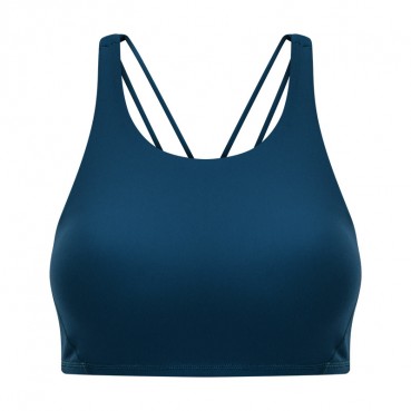 2021 new open back cross-belt sports bra skin-friendly bare feel round neck sports clothes women autumn and winter