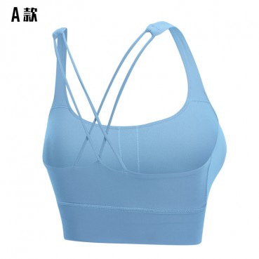 Autumn new double shoulder strap shockproof, lingerie, gather, breathable, wide, pendulum, yoga, sports bra