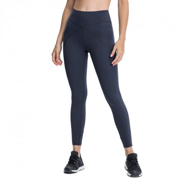 New front flight features XY stitching yoga pants elastic high waist hip fitness small feet nine pants spring and