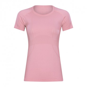 2021 spring and summer new ladies short-sleeved round neck sports t-shirt running fitness top Slim breathable yoga