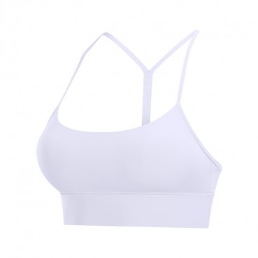 2021 new solid color running inner clothing female sexy y, beautiful back shockproof gathered yoga sports bra