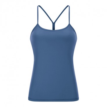 2021 spring and summer new with chest mat yoga vest female sexy y words beautiful back force sports long version yoga