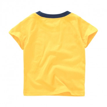 Child T-shirt European and American style summer new short-sleeved children T-shirt round neck cotton childrens