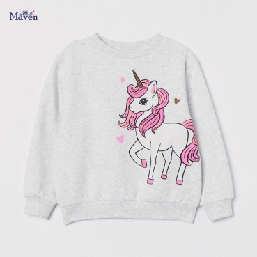 Child Wearer autumn and winter new European and American style girls sweater fleece long sleeves round got childrens