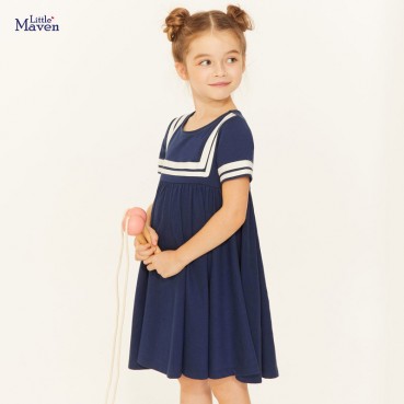 Childrens clothing dress Europe and the United States childrens clothing summer new childrens skirt short sleeve