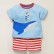 Childrens suit summer new European and American childrens wear knit cotton short-sleeved boy suit