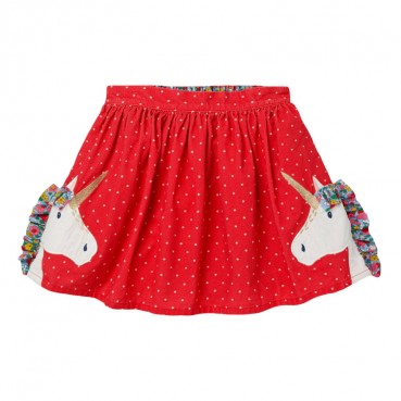 Half-length skirt European and American childrens clothing summer new girl skirt woven cord velvet cartoon