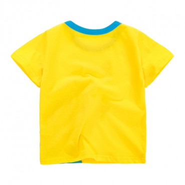 Child T-shirt European and American childrens clothing summer new childrens clothing T-shirt cotton round neck