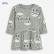 Autumn new European and American childrens clothing girls dress knit children skirt printing long-sleeved dress