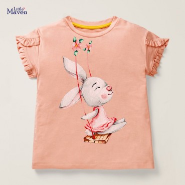 Childrens clothing T-shirt European and American style summer new childrens clothing cotton children T-shirt round