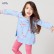 European and American brand childrens clothing girls T-shirt knit long-sleeved children T-shirt round collar cartoon