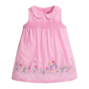 Childrens dress Europe and the United States childrens clothing summer new girl dress cotton short sleeve childrens