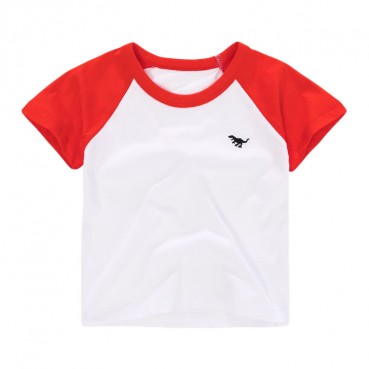 Child T-shirt European and American childrens clothing boys t-shirt cotton round neck short-sleeved summer new