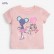 Child T-shirt European and American style summer new childrens clothing T-shirt knit cotton short-sleeved girl T-shirt