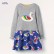 Childrens clothing autumn new European and American color matching girl dress long sleeve childrens skirt cotton