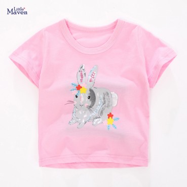 Childrens clothing T-shirt European and American style summer new childrens clothing cotton children T-shirt round