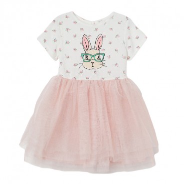 Childrens dress summer new European and American childrens short-sleeved child skirt mesh girl princess dress