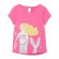 Summer childrens clothing T-shirt European and American childrens short-sleeved girls T-shirt knit cotton children