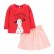 European and American childrens clothing girls suit long-sleeved autumn new childrens skirt suit cotton short skirt