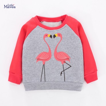 European and American childrens clothing winter new girls and sweater knit round leader sleeves childrens sweater