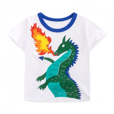 European and American T-Shirt Summer New Boys T-Shirt Cotton Short Sleeve Cartoon Childrens T-Shirt