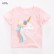 Girls T-shirt European and American childrens clothing summer new bike T-shirt cotton short-sleeved childrens