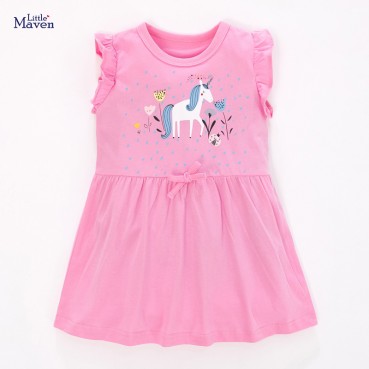 European and American skirt summer new girl dress cotton sleeveless childrens clothing dress