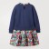 Childrens clothing autumn and winter new European and American girls dress print long sleeve childrens skirt dress