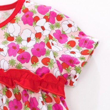 Childrens dress Europe and the United States childrens clothing summer new girl dress cotton short sleeve childrens