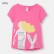 Summer childrens clothing T-shirt European and American childrens short-sleeved girls T-shirt knit cotton children