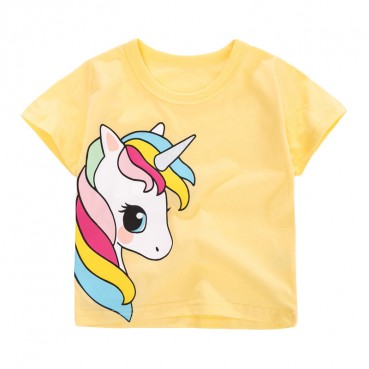 Child T-shirt European and American summer new childrens clothing cotton children T-shirt round neck short-sleeved