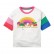 European and American childrens clothing summer new girl T-shirt knit cotton short-sleeved cartoon childrens T-shirt