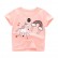 European and American T-Shirt summer new childrens clothing short-sleeved children T-shirt cotton round neck girl