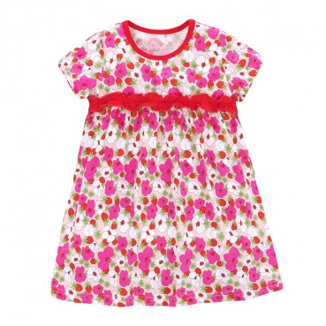 Childrens dress Europe and the United States childrens clothing summer new girl dress cotton short sleeve childrens