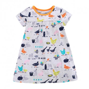 Childrens dress European and American childrens clothing summer new childrens clothing dress cotton girl childrens