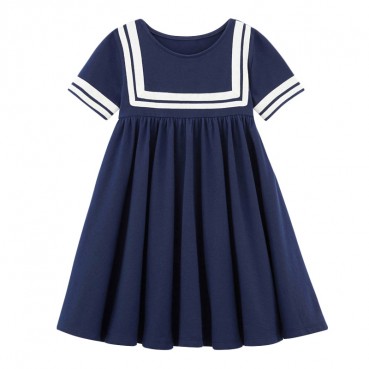 Childrens clothing dress Europe and the United States childrens clothing summer new childrens skirt short sleeve