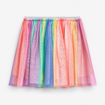 Childrens skirt European and American childrens clothing summer new girl skirt rainbow mesh childrens skirt