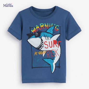 European and American T-Shirt summer new childrens clothing boys t-shirt knit cotton short-sleeved child T-shirt