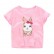 Child T-shirt summer new European and American childrens clothing girls T-shirt knit print short sleeve children