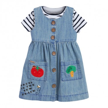 Child skirt summer new European and American childrens clothing brand children skirt cotton sleeveless girl dress