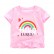 Child T-shirt European and American childrens clothing summer new short-sleeved T-shirt knit cotton girl T-shirt