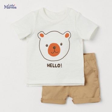 Tong suit summer new childrens clothing suits short-sleeved childrens suit cotton suit