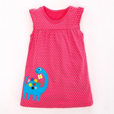 Tong Dress Summer New European and American Childrens Wear Card Tong Skirt Cotton Sleeveless Girl Dress