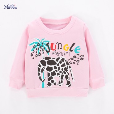 European and American childrens clothing winter new girls and sweater knit round leader sleeves childrens sweater