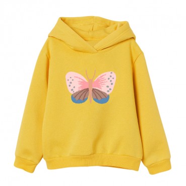 European and American childrens autumn and winter new girls sweater round leader sleeve hooded childrens sweater