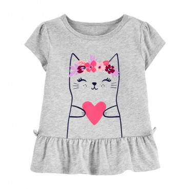 Childrens clothing T-shirt Europe and the United States childrens clothing summer new short-sleeved girl T-shirt