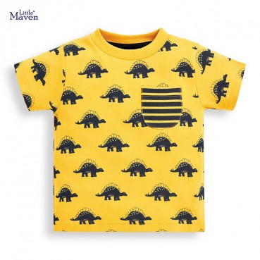 Child T-shirt European and American style summer new boys t-shirt knit cotton children T-shirt cartoon